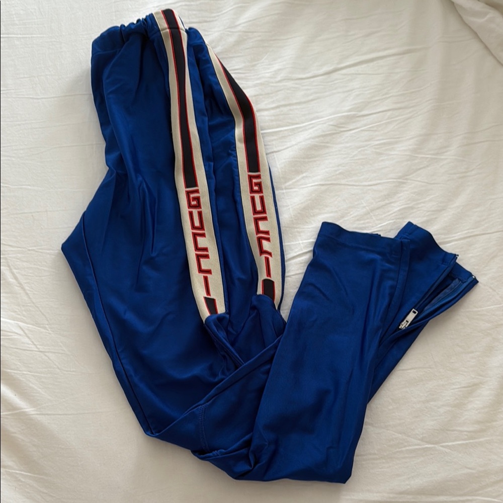 Gucci Blue striped leggings